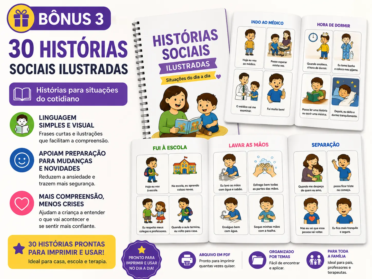 30 Histórias Sociais Ilustradas