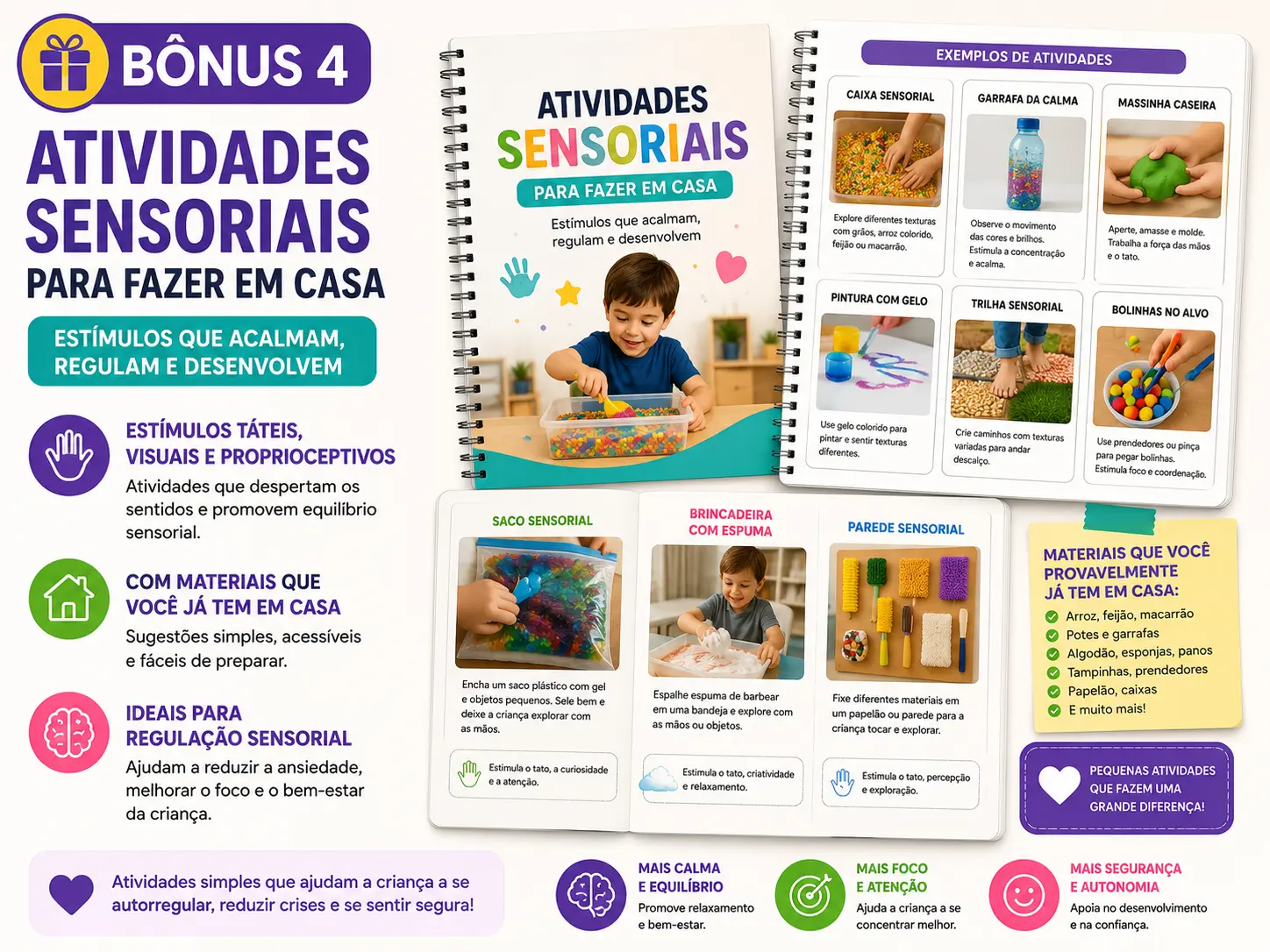 Atividades Sensoriais para Fazer em Casa